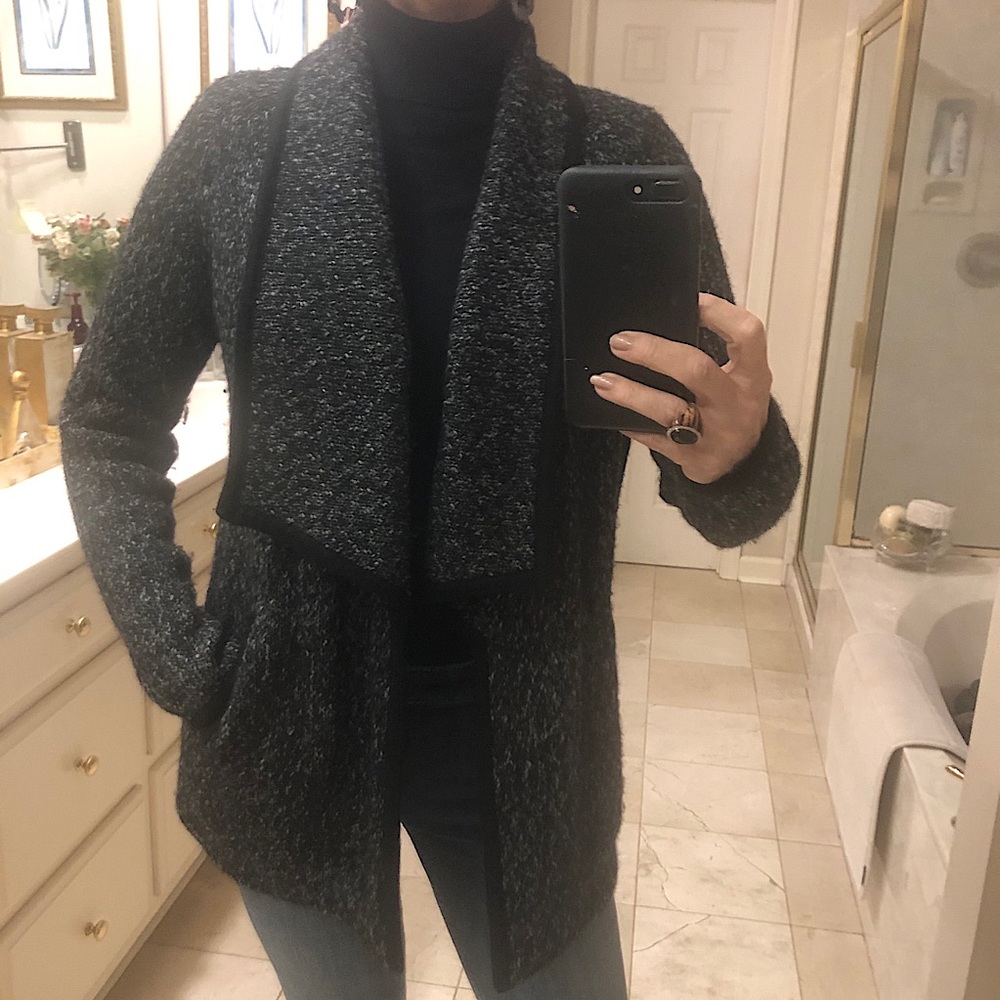 Tart Sweater Jacket black tweed, Sz S - Picture 1 of 15